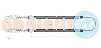 Тросик, cтояночный тормоз ADRIAUTO 11.0229.1 для FIAT CINQUECENTO