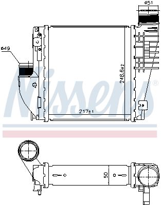 INTERCOOLER COMPRESOR NISSENS 96380 5