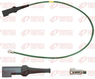 Warning contact, brake pad wear