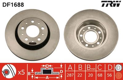 DISC FRANA TRW DF1688