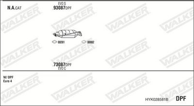 Изпускателна система WALKER HYK028581B