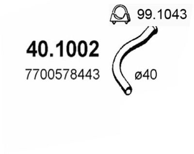 Rura wydechowa ASSO 40.1002