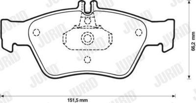 BREMSBELAGSATZ SCHEIBENBREMSE JURID 571877J 1