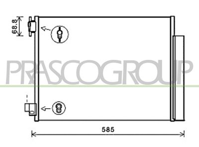 PRASCO DA226C001 Радиатор кондиционера  для DACIA  (Дача Логан)