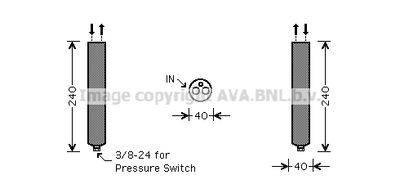 AVA-QUALITY-COOLING DND267 Осушувач кондиціонера для INFINITI (Инфинити)