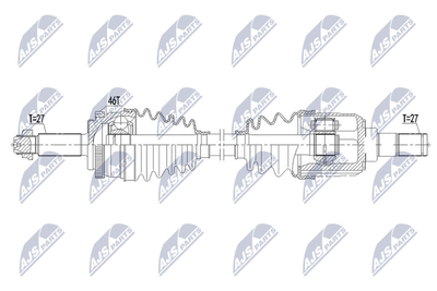 Приводной вал NTY NPW-KA-366 для KIA CEED