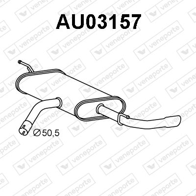 VENEPORTE AU03157 Глушитель выхлопных газов  для AUDI A3 (Ауди А3)