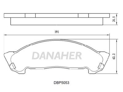 Комплект тормозных колодок, дисковый тормоз DANAHER DBP5053 для ISUZU ELF