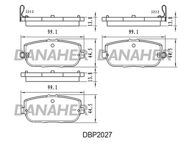 Комплект тормозных колодок, дисковый тормоз DANAHER DBP2027 для FIAT 124
