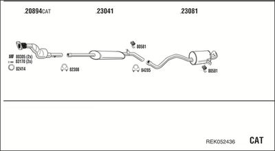 Układ wydechowy WALKER REK052436