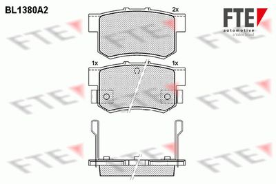 Комплект тормозных колодок, дисковый тормоз FTE 9010154 для HONDA LEGEND