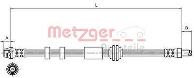 METZGER 4111216 Тормозной шланг  для VOLVO V60 (Вольво В60)