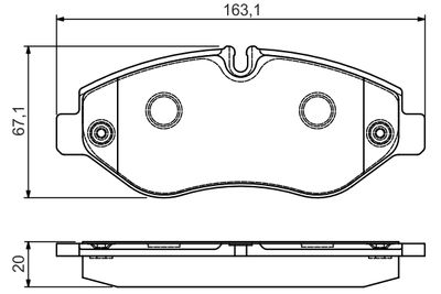 Bosch Brake Pad Set, disc brake 986495113