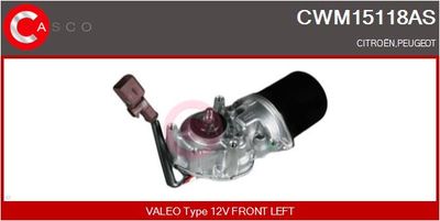 CASCO CWM15118AS Двигатель стеклоочистителя  для PEUGEOT 607 (Пежо 607)