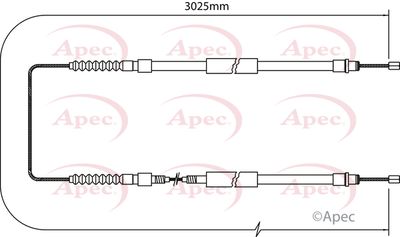 Cable Pull, parking brake APEC CAB1066