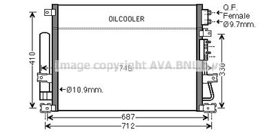 Конденсатор, кондиционер AVA QUALITY COOLING CRA5124D для CHRYSLER 300C