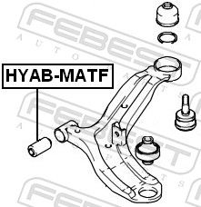 Mounting, control/trailing arm HYAB-MATF