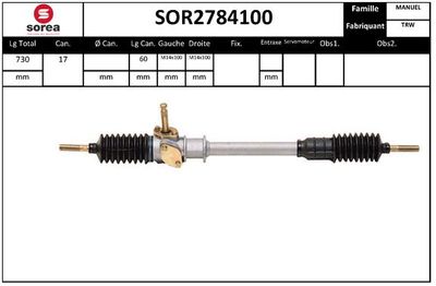 Рулевой механизм EAI SOR2784100 для SEAT 128