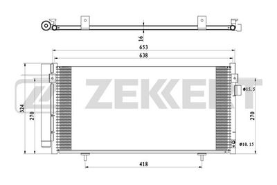 ZEKKERT MK-3183 Радіатор кондиціонера 