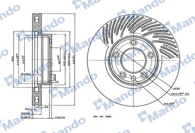 спирачен диск MANDO MBC035342