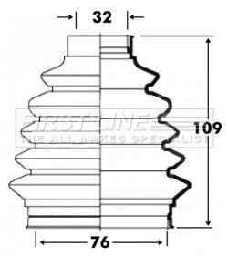 Bellow, drive shaft FIRST LINE FCB6091