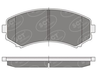 Комплект тормозных колодок, дисковый тормоз SCT - MANNOL SP 344 PR для MITSUBISHI PROUDIA/DIGNITY