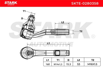 накрайник на напречна кормилна щанга STARK SKTE-0280358