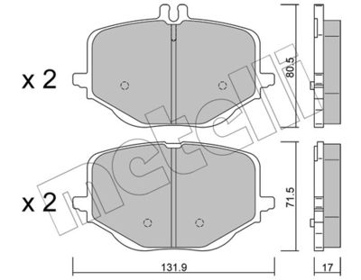 Комплект тормозных колодок, дисковый тормоз 22-1314-0