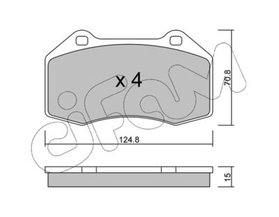 Brake Pad Set, disc brake 822-651-0