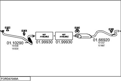 SISTEM DE ESAPAMENT MTS FORD67089A003905