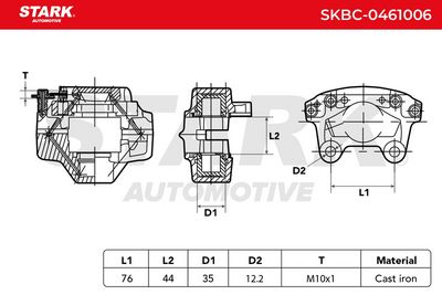 спирачен апарат STARK SKBC-0461006