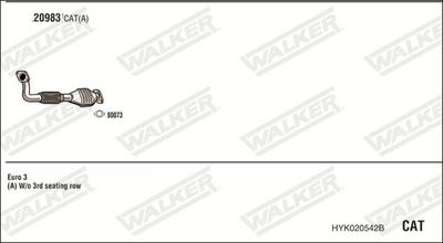 ABGASANLAGE WALKER HYK020542B
