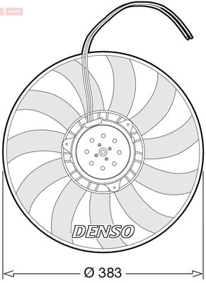 Вентилятор, охлаждение двигателя DER02007