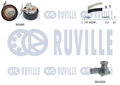 Водяной насос + комплект зубчатого ремня RUVILLE 5503741 для VOLVO S60
