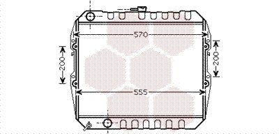 Радиатор, охлаждение двигателя VAN WEZEL 53002183 для TOYOTA HILUX