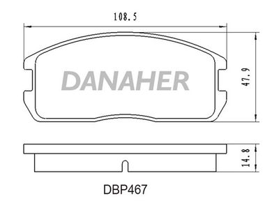 Комплект тормозных колодок, дисковый тормоз DANAHER DBP467 для MITSUBISHI CORDIA