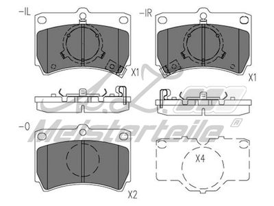 комплект спирачно феродо, дискови спирачки A.Z. Meisterteile AZMT-44-022-2319