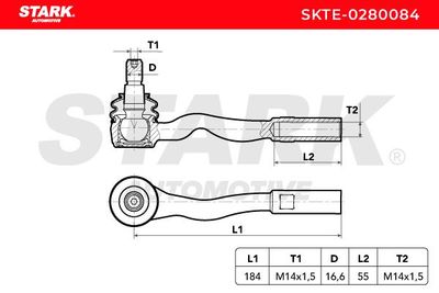 накрайник на напречна кормилна щанга STARK SKTE-0280084