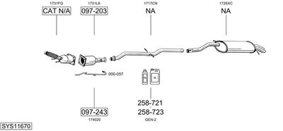 SISTEM DE ESAPAMENT BOSAL SYS11670