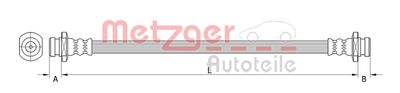 Тормозной шланг METZGER 4110531 для SUZUKI JIMNY