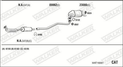 Изпускателна система WALKER MAT16681
