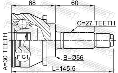 Joint Kit, drive shaft 0810-008