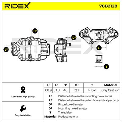 спирачен апарат RIDEX 78B2128