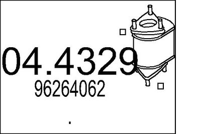 Катализатор MTS 04.4329 для DAEWOO REZZO