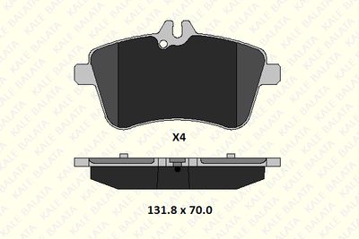 Комплект тормозных колодок, дисковый тормоз KALE 23881 201 15 для MERCEDES-BENZ B-CLASS