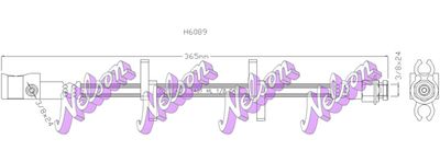 Тормозной шланг KAWE H6089 для JEEP CHEROKEE