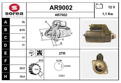 STARTER SNRA AR9002