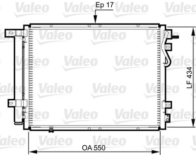 VALEO 814352 Радіатор кондиціонера для KIA (Киа)
