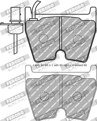 BREMSBELAGSATZ SCHEIBENBREMSE FERODO RACING FDS1664 1