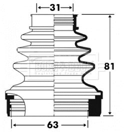 комплект маншон, полуоска BORG & BECK BCB2889